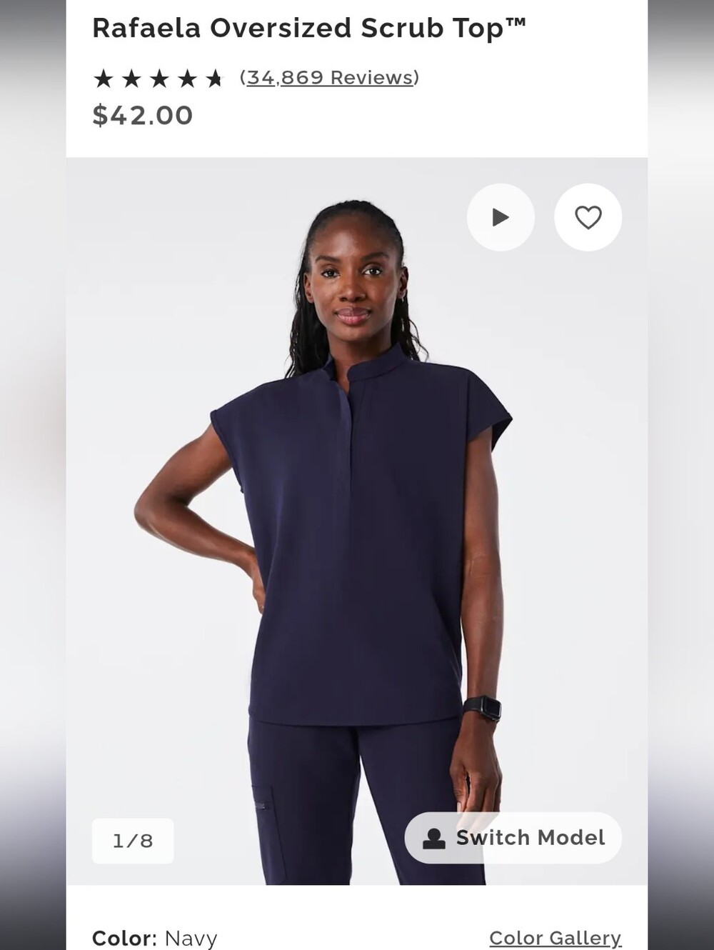 Figs Navy Rafaela Tops (Two)